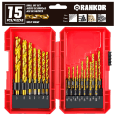 SET DE BROCAS P/METAL 15 PZS. (1/2” – 13/64) (100000040) – RANKOR
