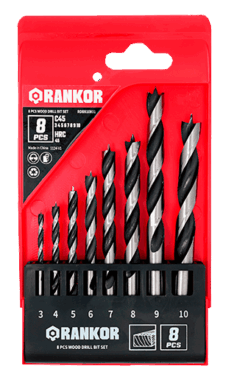 JUEGO BROCAS 8 PIEZAS (3-10MM) (RDB910801) – RANKOR