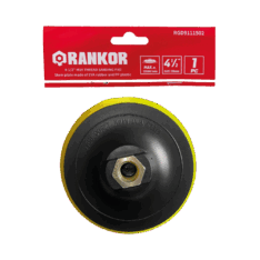 DISCO DE GOMA (ALMOHADILLA) DE LIJADO P/AMOLADORA 4-1/2” CON ROSCA M14 (100000114) – RANKOR