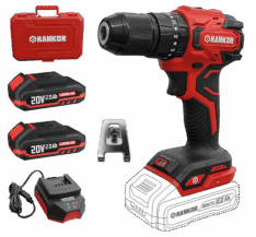 TALADRO ATORNILLADOR PERCUTOR  BRUSHLESS 1/2” 20V 70NM+ 2BAT + CARGADOR (RLID20001) – RANKOR